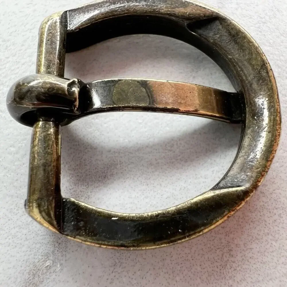 Bronze Tone Small Rounded Basic Simple Belt Buckle - Picture 5 of 7